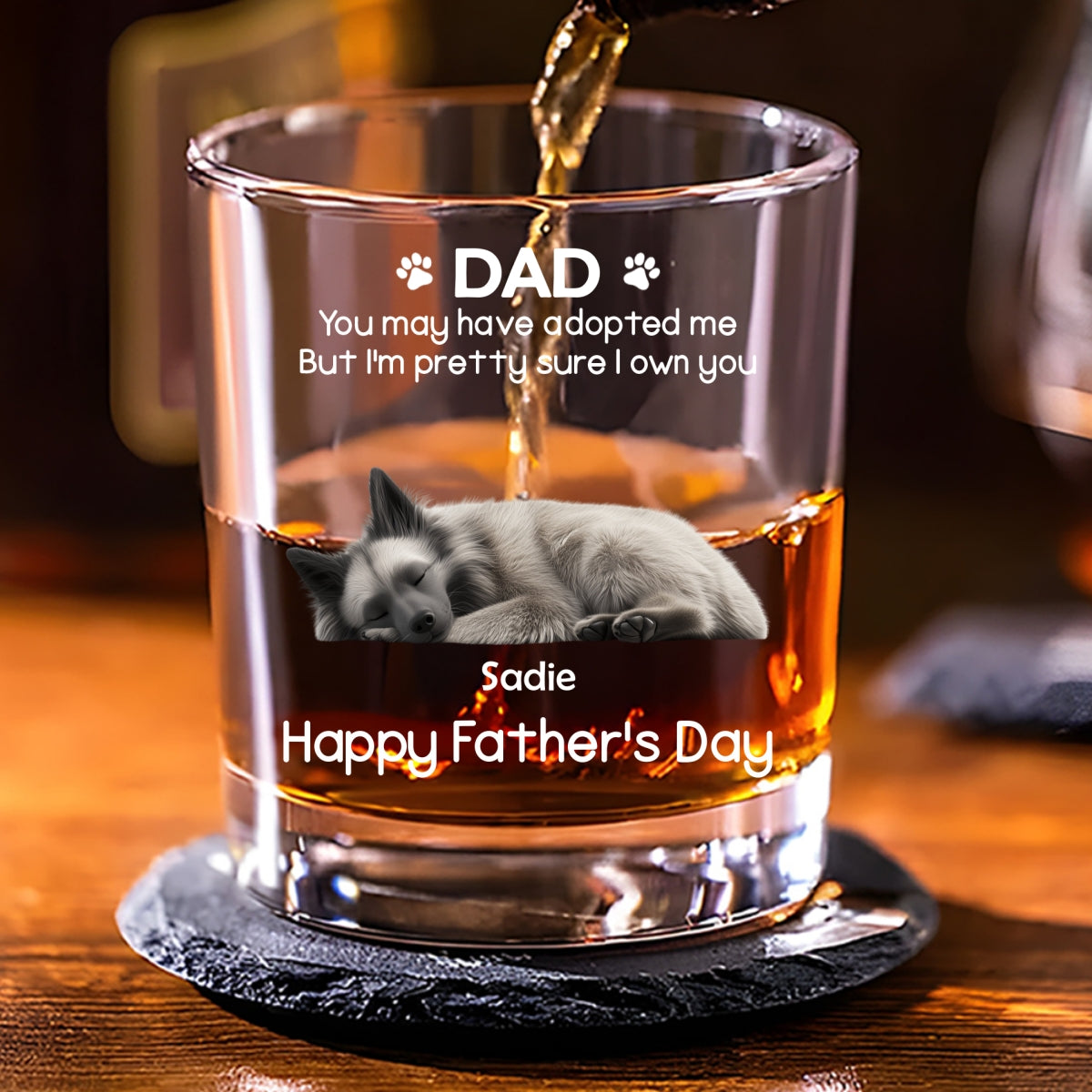 I Own You For Sure - Personalized Custom Whiskey Glass