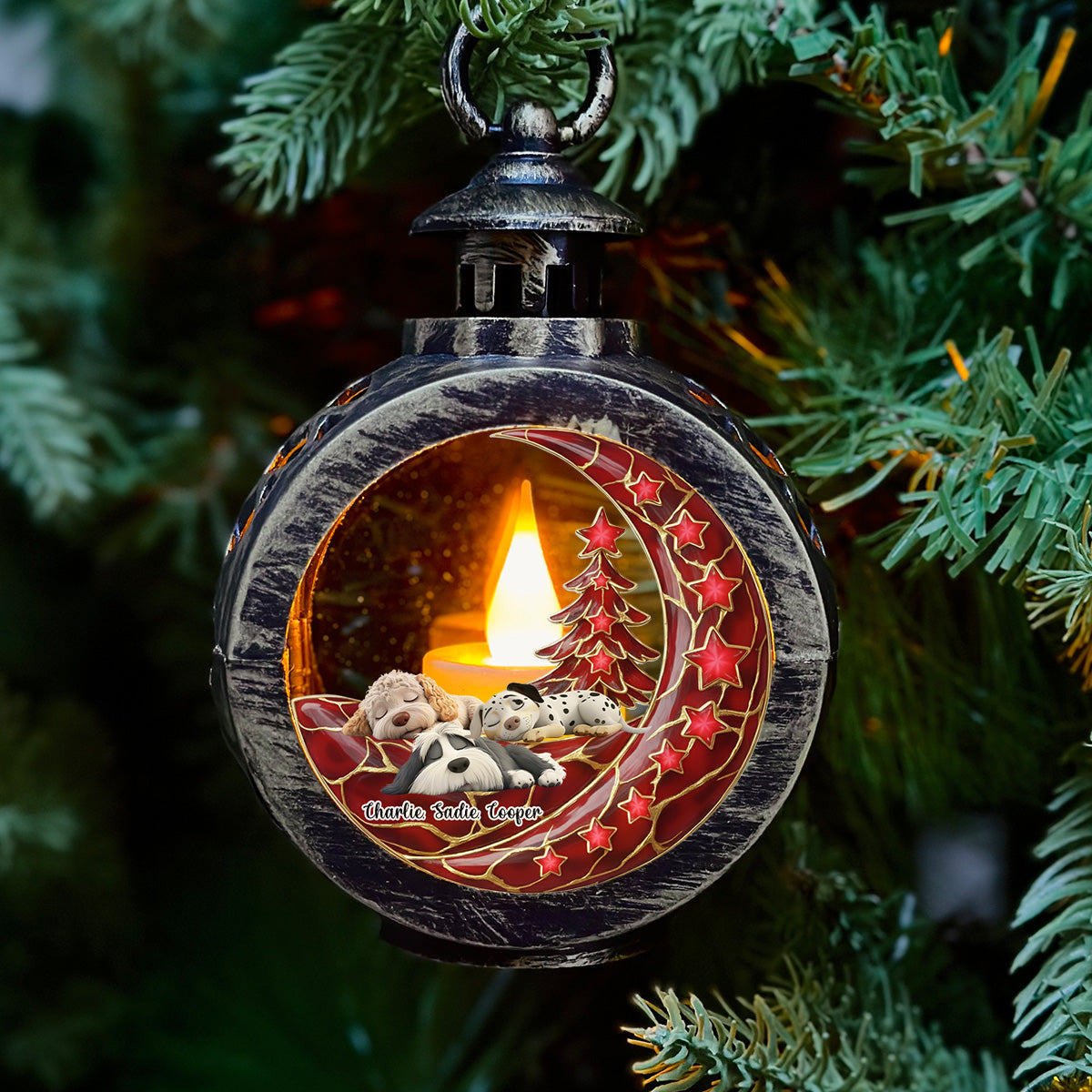 Beside Pearl Of You - Personalized Custom 3D Effect Christmas Lantern