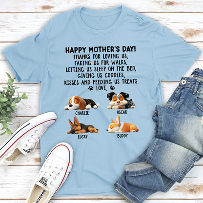 Thanks For Loving Me Mom - Personalized Custom Unisex T-Shirt
