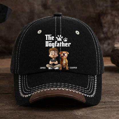 Cool Dog Father - Personalized Custom Vintage Soft Baseball Cap