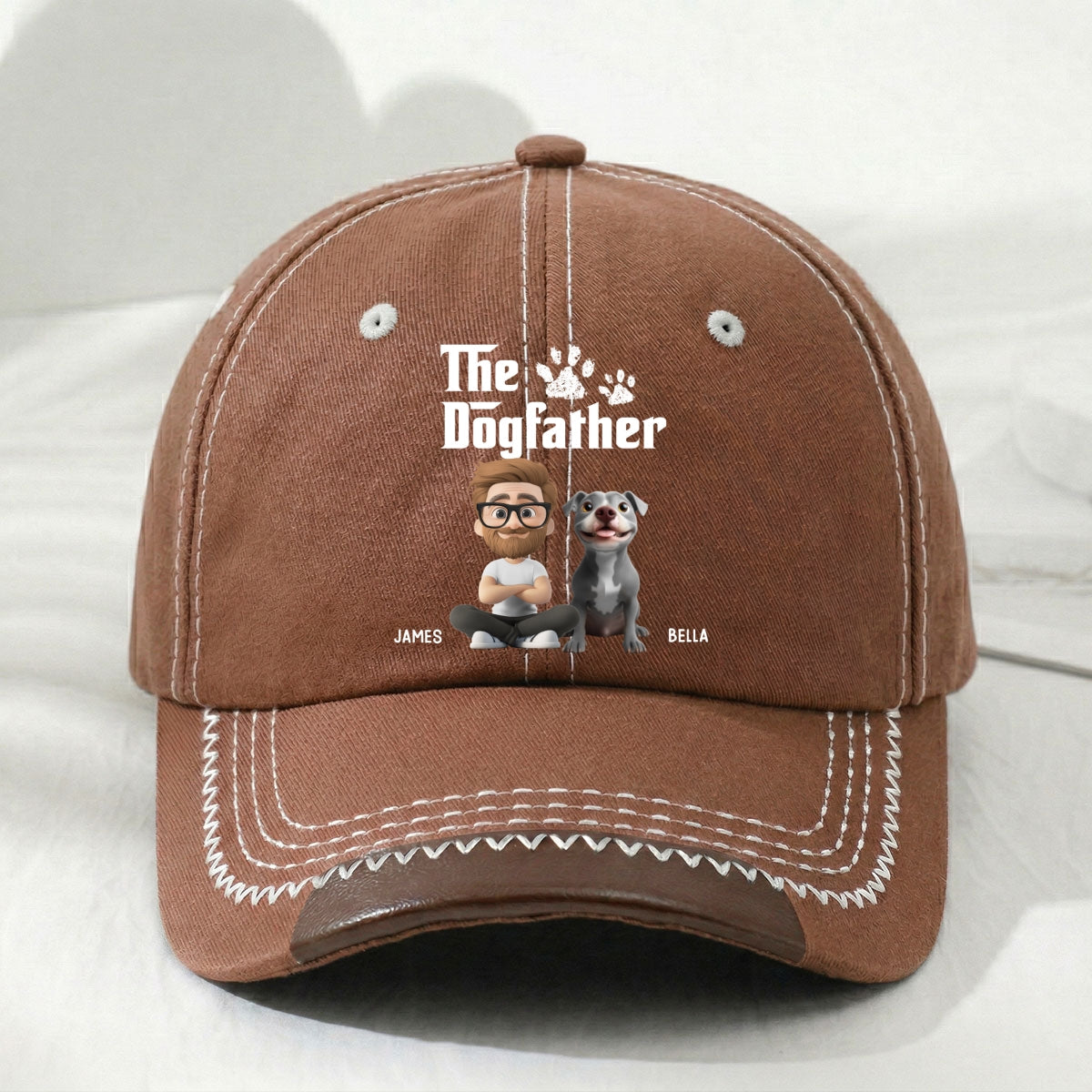 Cool Dog Father - Personalized Custom Vintage Soft Baseball Cap