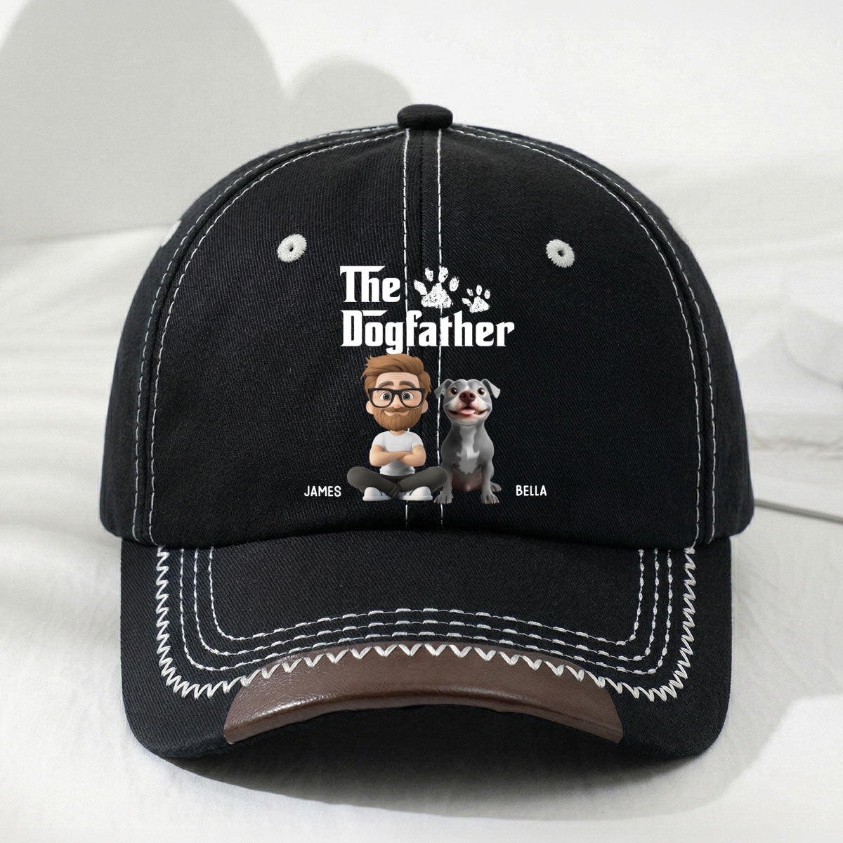 Cool Dog Father - Personalized Custom Vintage Soft Baseball Cap