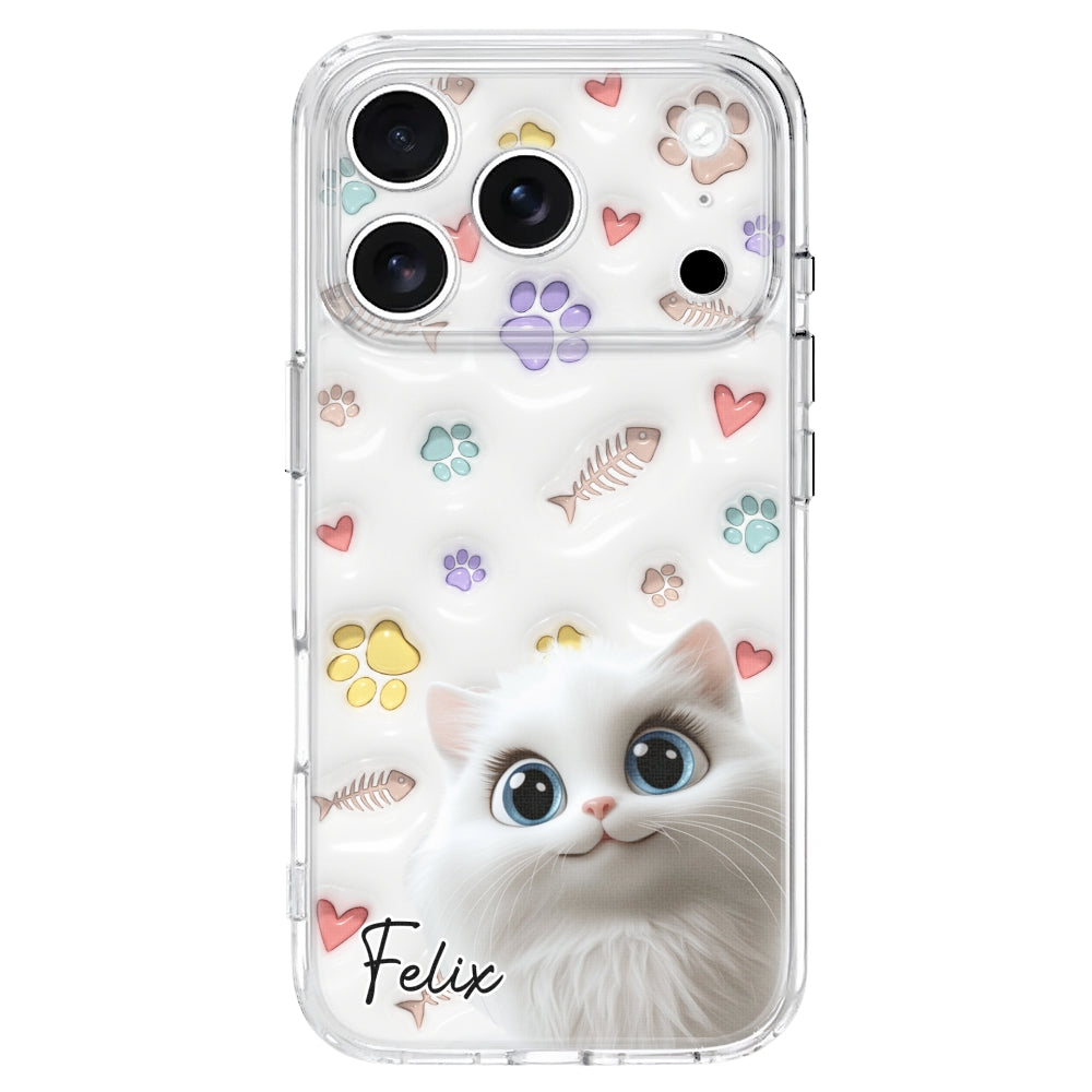 Baby Lovely Cat - Personalized Custom 3D Inflated Effect Phone Case