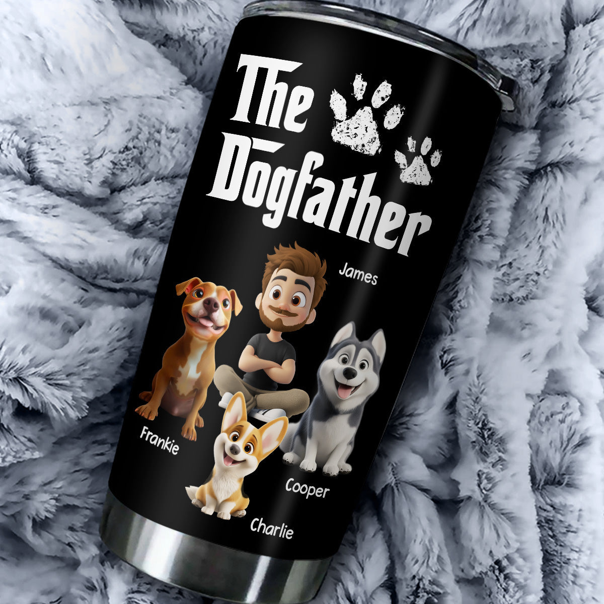 Cool Dog Father - Personalized Custom Tumbler