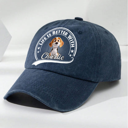 Belongs To - Personalized Custom Vintage Washed Denim Cap