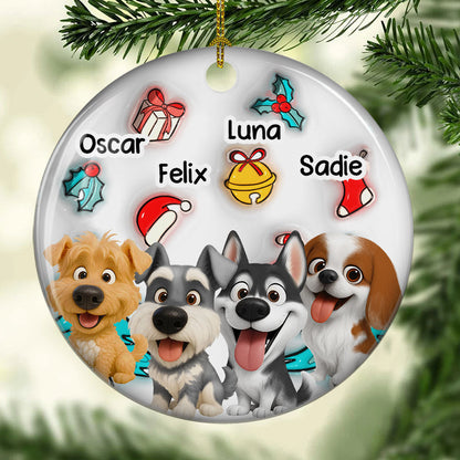 Santa Is Coming - Personalized Custom 3D Inflated Effect Ceramic Ornament