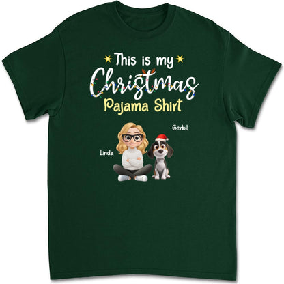 Pawjama Shirt Cartoon Christmas - Personalized Custom Unisex T-shirt