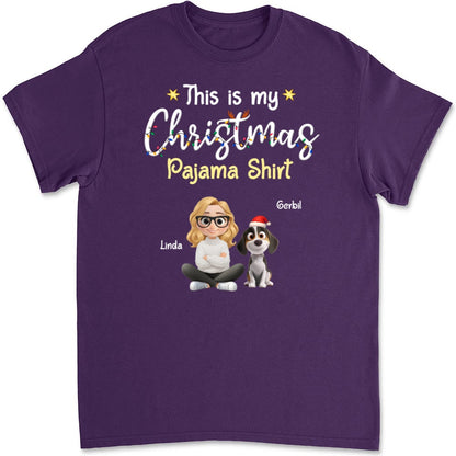 Pawjama Shirt Cartoon Christmas - Personalized Custom Unisex T-shirt