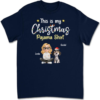 Pawjama Shirt Cartoon Christmas - Personalized Custom Unisex T-shirt