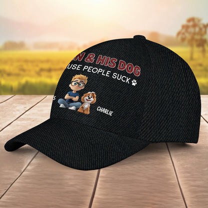 A Man And His Dog - Personalized Custom Classic Cap