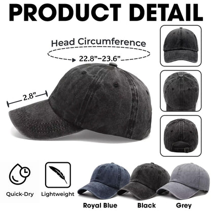 Forever My Dog - Personalized Custom Vintage Washed Denim Cap