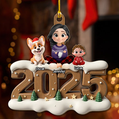 As A Whole Family Now Onwards - Personalized Custom 3D Effect Wood Ornament