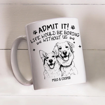 Admit It Sketch - Personalized Custom Coffee Mug