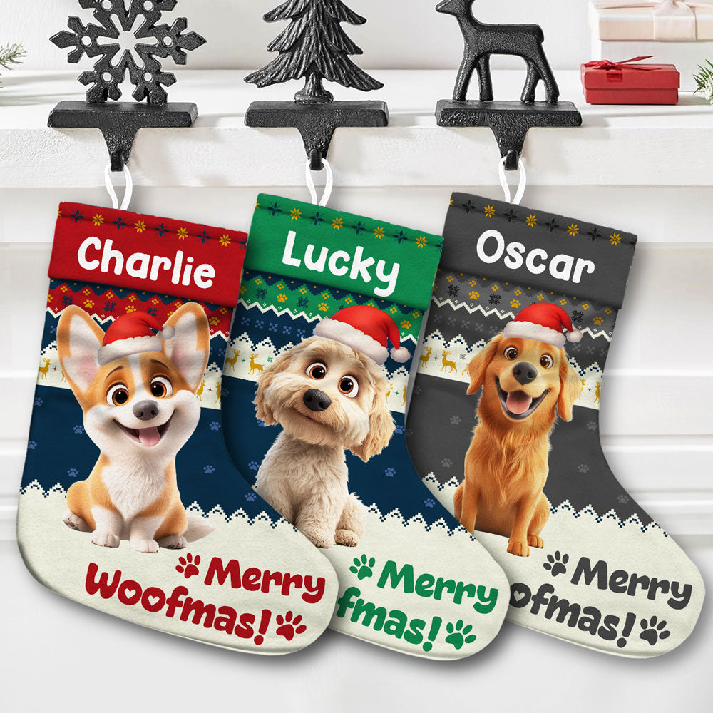 Funny Dog Christmas - Personalized Custom Christmas Stocking