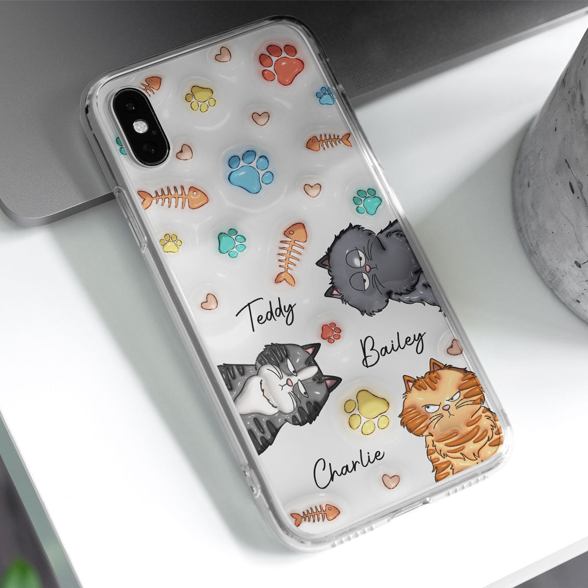 My Lovely Fur Babies - Personalized Custom 3D Inflated Effect Phone Case