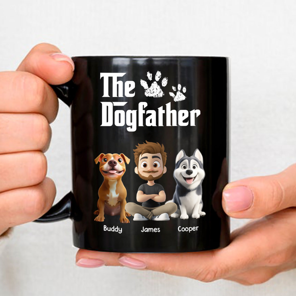 Cool Dog Father - Personalized Custom Coffee Mug