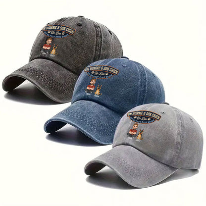 Pour Toujours Mon Chien - Casquette En Denim Vintage Délavé Personnalisée