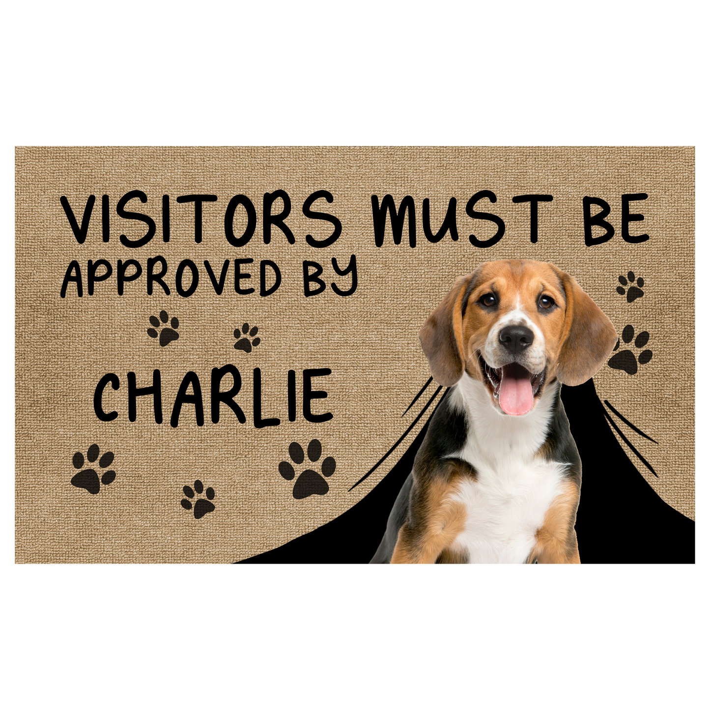 Approved By Dog Cartoon Photo - Personalized Custom Doormat
