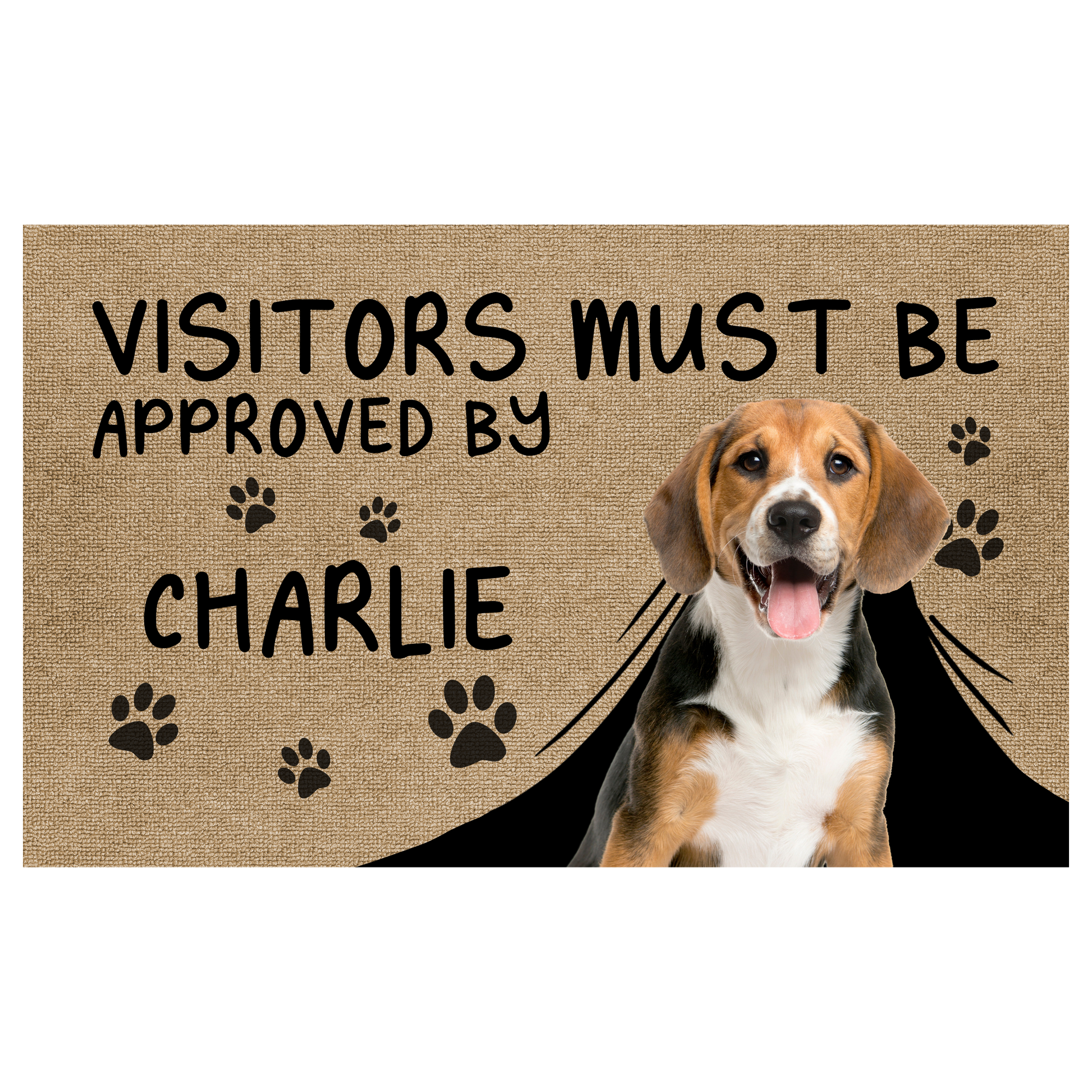 Approved By Dog Cartoon Photo - Personalized Custom Doormat
