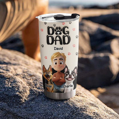 Dad Love You The Most  - Personalized Custom 3D Inflated Effect Tumbler