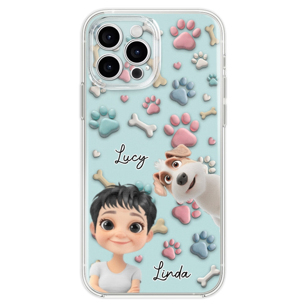 Dog And Human Cartoon - Personalized Custom Phone Case