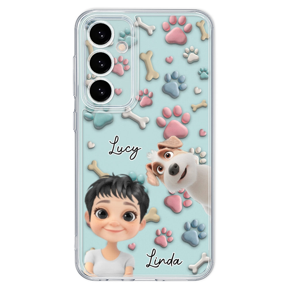 Dog And Human Cartoon - Personalized Custom Phone Case