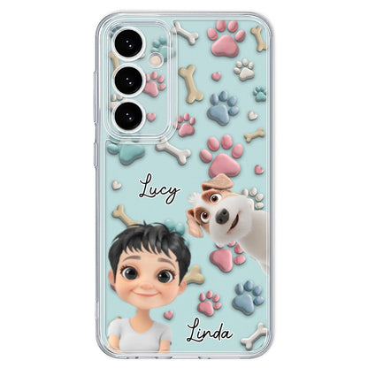 Dog And Human Cartoon - Personalized Custom Phone Case