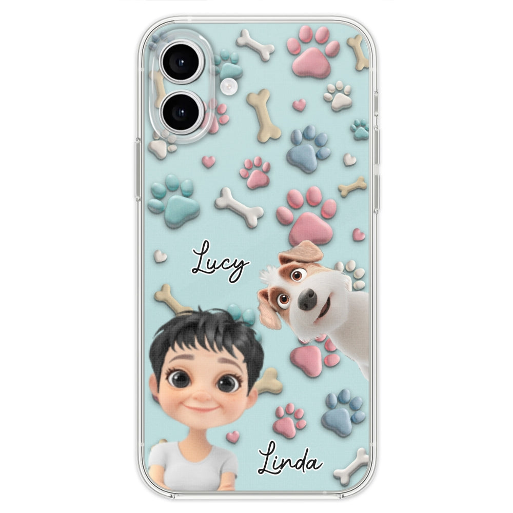 Dog And Human Cartoon - Personalized Custom Phone Case