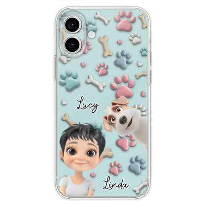 Dog And Human Cartoon - Personalized Custom Phone Case