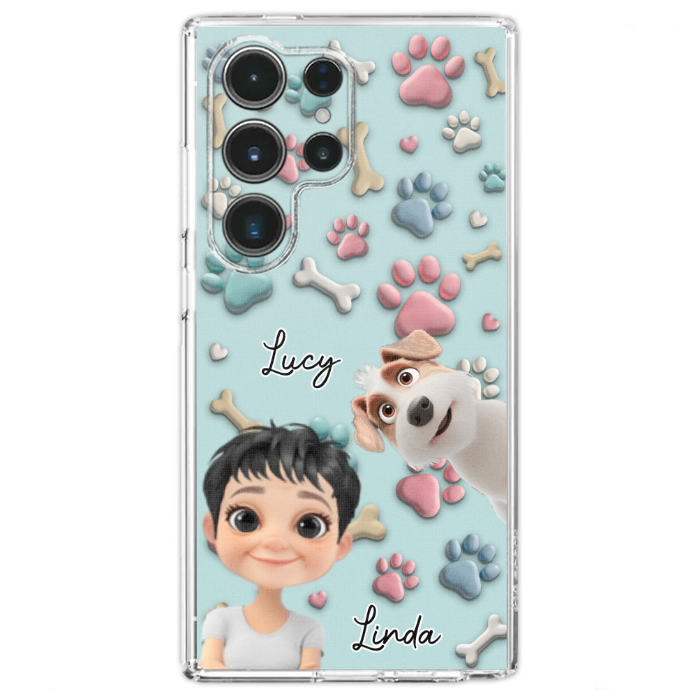 Dog And Human Cartoon - Personalized Custom Phone Case