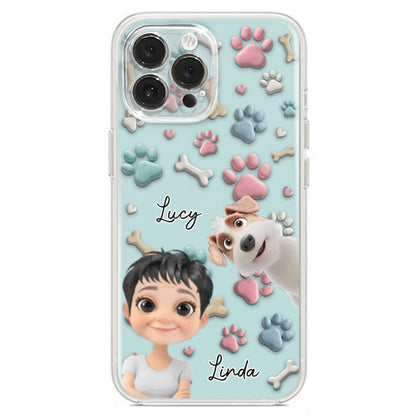 Dog And Human Cartoon - Personalized Custom Phone Case
