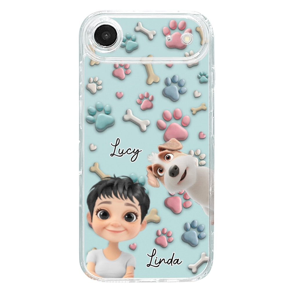 Dog And Human Cartoon - Personalized Custom Phone Case