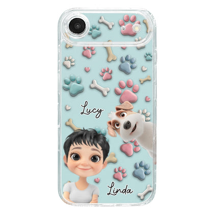 Dog And Human Cartoon - Personalized Custom Phone Case