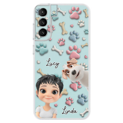 Dog And Human Cartoon - Personalized Custom Phone Case