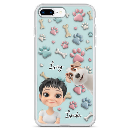 Dog And Human Cartoon - Personalized Custom Phone Case