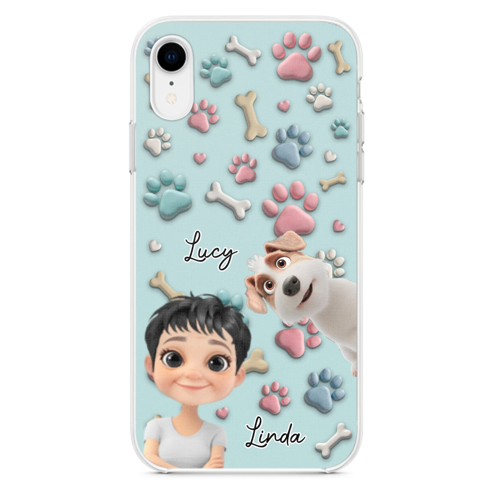 Dog And Human Cartoon - Personalized Custom Phone Case