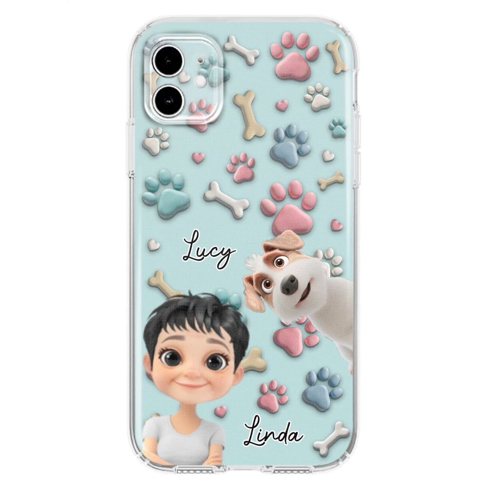 Dog And Human Cartoon - Personalized Custom Phone Case