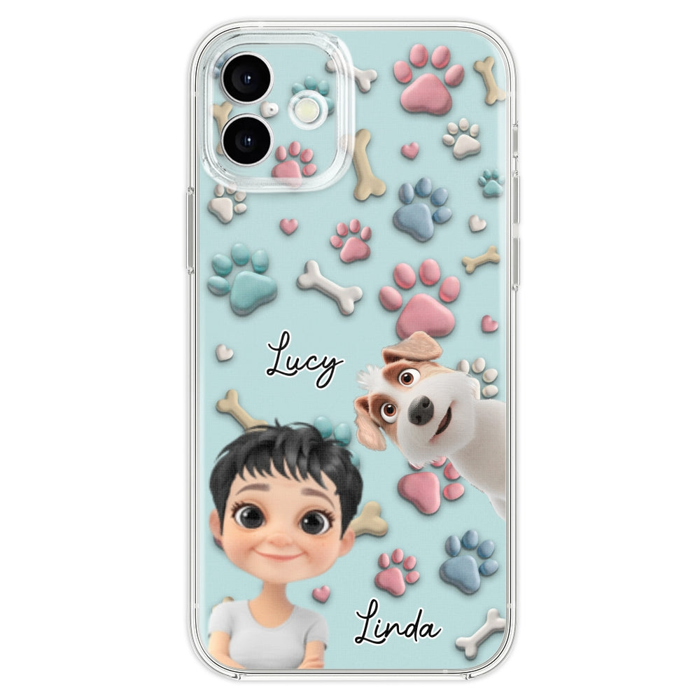 Dog And Human Cartoon - Personalized Custom Phone Case