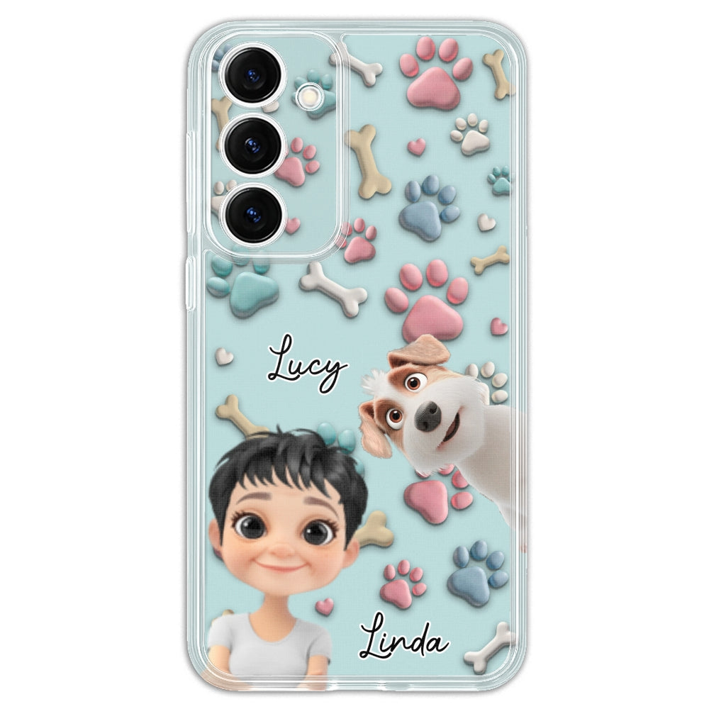 Dog And Human Cartoon - Personalized Custom Phone Case