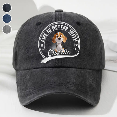 Belongs To - Personalized Custom Vintage Washed Denim Cap