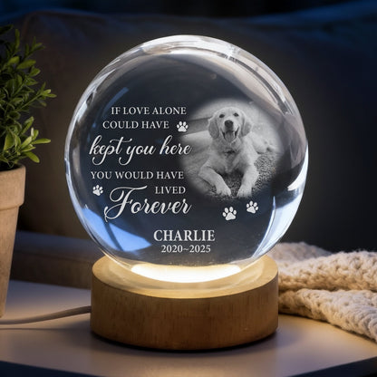 Forever Here With You - Personalized Custom Crystal Globe Lamp