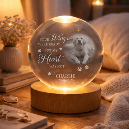 Forever Here With You - Personalized Custom Crystal Globe Lamp