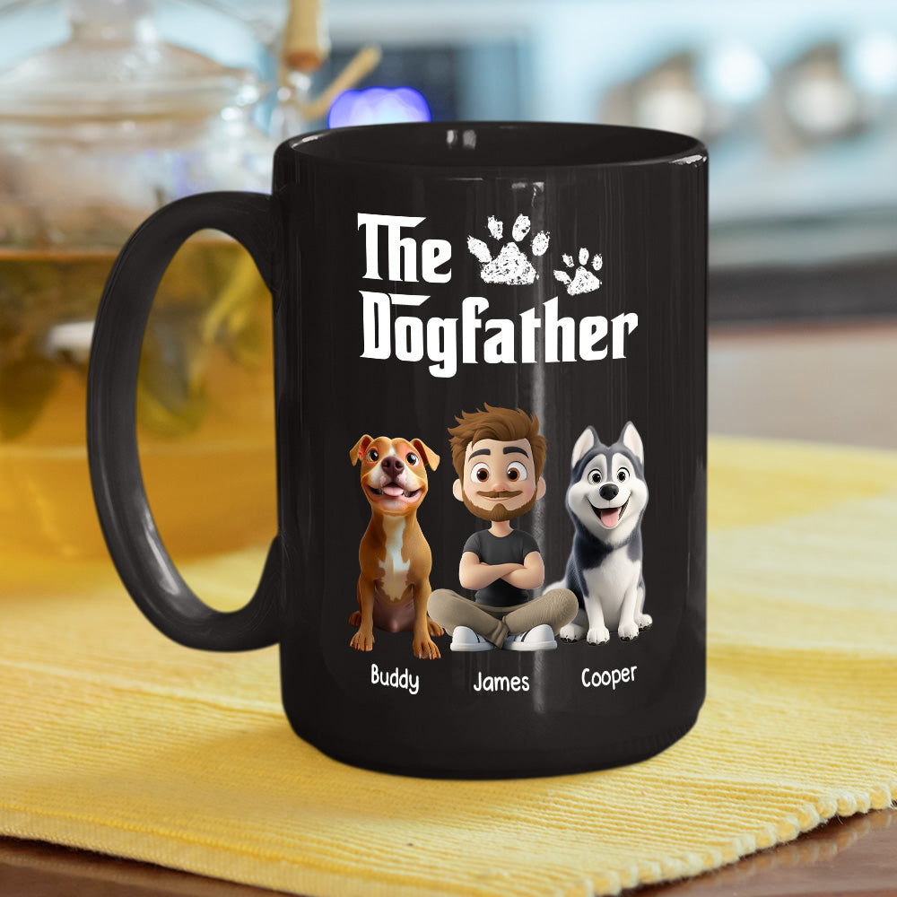 Cool Dog Father - Personalized Custom Coffee Mug