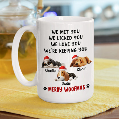 We Licked And Love You Ver Christmas - Personalized Custom Coffee Mug