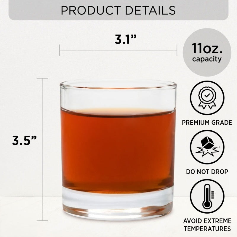 Putting Up With Funny Dad - Personalized Custom Whiskey Glass
