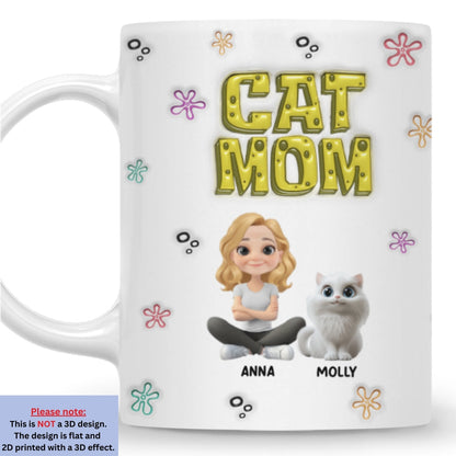 Sponge Cat Mom - Personalized Custom 3D Inflated Effect Mug