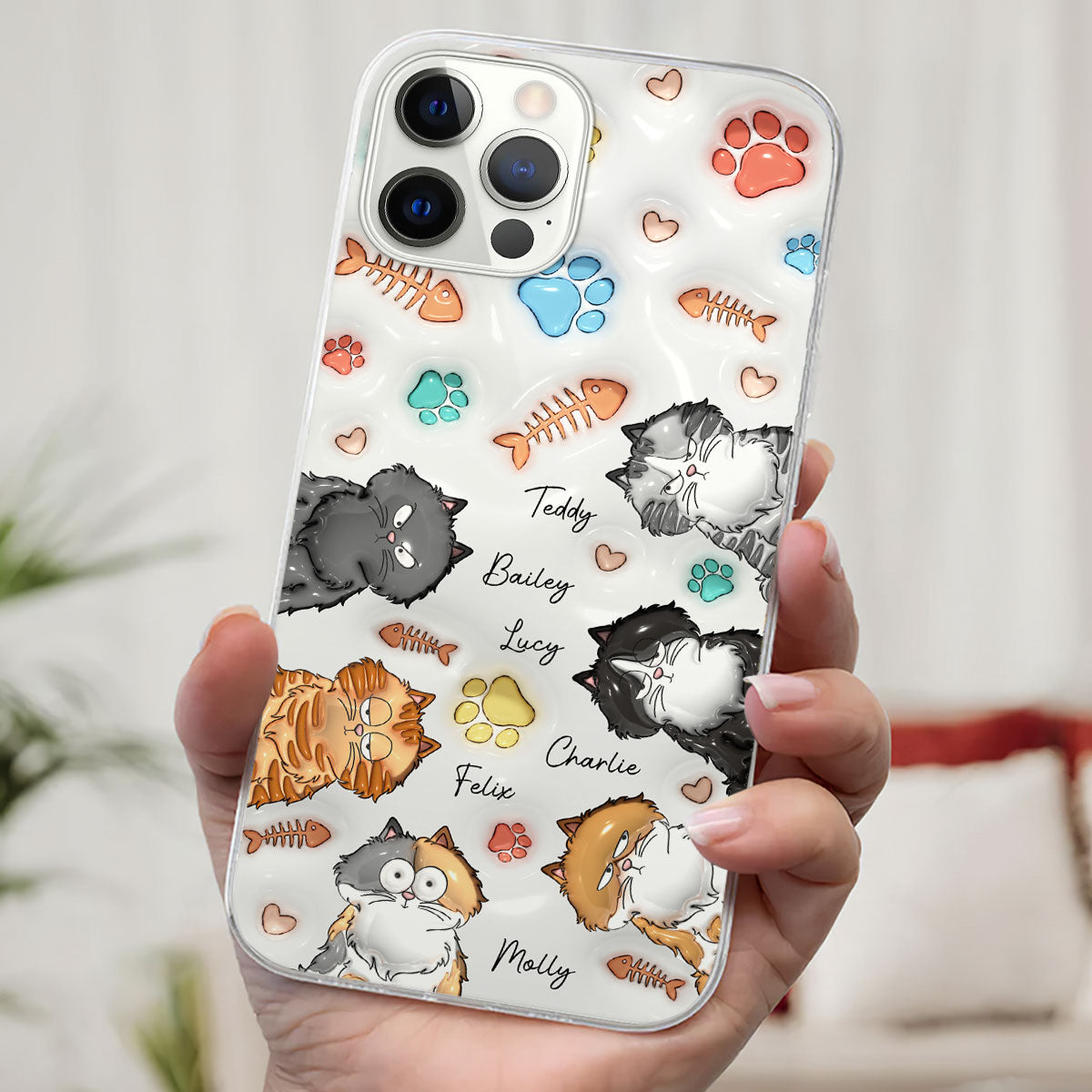 My Lovely Fur Babies - Personalized Custom 3D Inflated Effect Phone Case