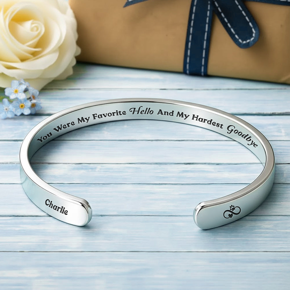 My Hardest Goodbye - Personalized Custom Bracelet Cuff