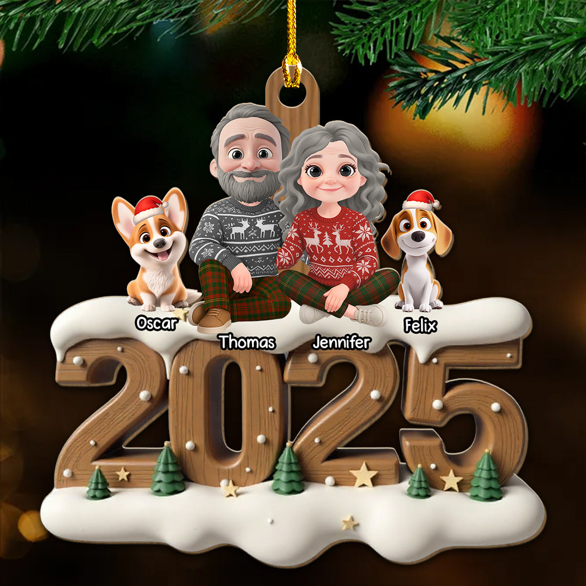 From This Year Onwards - Personalized Custom 3D Effect Wood Ornament