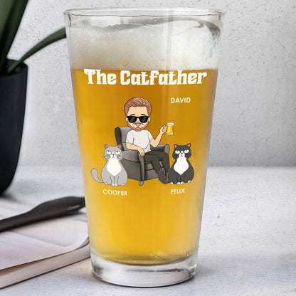 The Catfather - Personalized Custom Beer Glass